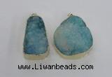 NGP2365 25*40mm - 35*45mm freefrom druzy agate pendants