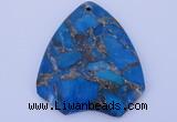 NGP239 39*45mm dyed golden turquoise & pyrite gemstone pendants