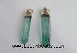 NGP2422 10*45mm - 12*55mm sticks dyed white crystal pendants