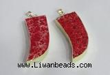 NGP2441 18*40mm - 20*50mm horn sea sediment jasper pendants