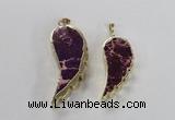 NGP2525 18*40mm - 22*55mm wing-shaped sea sediment jasper pendants