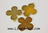 NGP2540 53*53mm - 56*56mm flower agate gemstone pendants