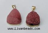 NGP2564 22*30mm teardrop druzy agate gemstone pendants