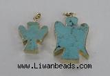 NGP2586 25*35mm - 38*48mm angel turquoise pendants wholesale