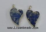 NGP2601 25*35mm - 35*45mm heart sea sediment jasper pendants