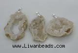 NGP2700 30*40mm - 50*65mm freeform druzy agate pendants