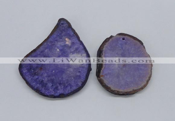 NGP2712 45*50mm - 55*75mm freeform druzy agate pendants