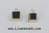 NGP2731 11*13mm - 12*15mm cube smoky quartz gemstone pendants