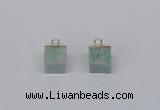 NGP2779 10*12mm - 12*14mm cube amazonite gemstone pendants