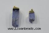 NGP2844 8*20mm - 12*40mm sticks druzy agate gemstone pendants