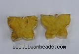 NGP2871 40*50mm - 45*55mm butterfly druzy agate pendants wholesale