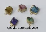 NGP2895 8*10mm - 10*12mm freeform druzy agate pendants