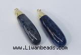 NGP2922 16*58mm - 18*60mm teardrop agate gemstone pendants