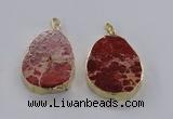 NGP2942 25*35mm – 35*45mm freeform sea sediment jasper pendants