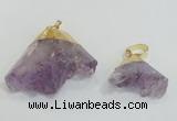 NGP2949 20*25mm – 25*40mm freeform amethyst gemstone pendants