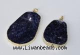 NGP2956 25*35mm - 35*45mm freeform sodalite pendants wholesale