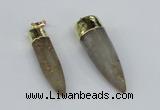 NGP2959 10*40mm - 15*50mm bullet agate gemstone pendants