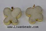 NGP3040 25*30mm - 30*35mm butterfly druzy agate pendants wholesale