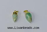 NGP3108 10*20mm - 10*25mm sticks Australia chrysoprase pendants