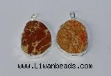 NGP3150 25*35mm - 35*45mm freeform sea sediment jasper pendants