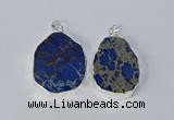 NGP3155 25*35mm - 35*45mm freeform sea sediment jasper pendants