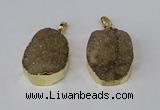 NGP3164 22*30mm - 25*35mm freeform druzy agate gemstone pendants