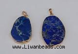 NGP3185 25*35mm - 35*45mm freeform sea sediment jasper pendants