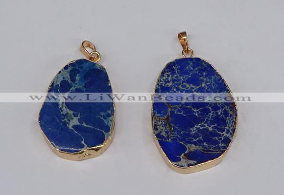 NGP3185 25*35mm - 35*45mm freeform sea sediment jasper pendants