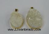 NGP3210 30*40mm - 35*45mm freeform druzy agate pendants