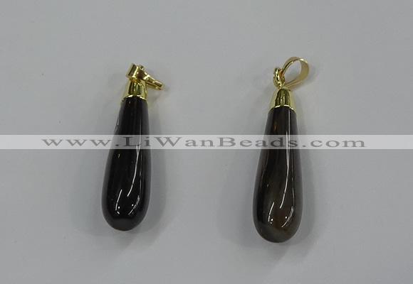 NGP3226 9*38mm - 10*40mm teardrop agate gemstone pendants