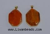 NGP3303 35*45mm freeform agate gemstone pendants wholesale