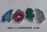 NGP3391 40*45mm - 45*60mm freeform druzy agate pendants