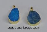 NGP3478 18*25mm - 20*30mm freeform druzy agate gemstone pendants