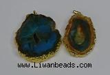 NGP3486 40*50mm - 50*65mm freeform druzy agate gemstone pendants