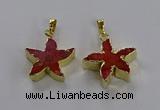 NGP3512 24*25mm starfish fossil coral pendants wholesale