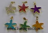 NGP3517 24*25mm starfish fossil coral pendants wholesale