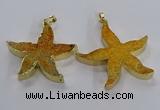 NGP3521 48*50mm starfish fossil coral pendants wholesale