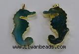 NGP3544 22*58mm - 25*55mm seahorse agate pendants wholesale