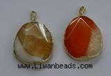 NGP3727 30*40mm - 35*45mm freeform agate gemstone pendants