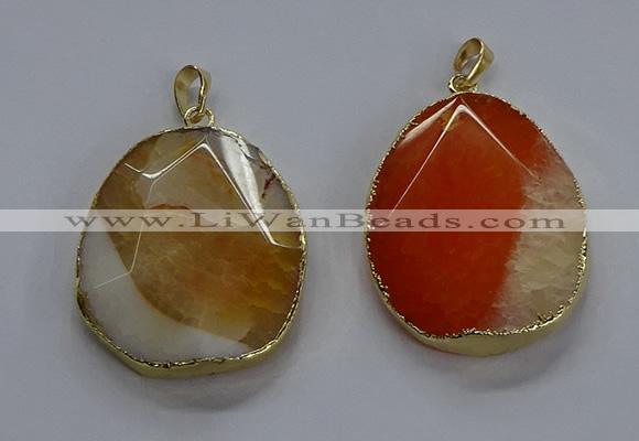 NGP3727 30*40mm - 35*45mm freeform agate gemstone pendants