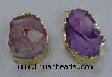 NGP3756 30*40mm - 40*50mm freeform druzy agate pendants