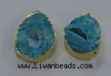 NGP3758 30*40mm - 40*50mm freeform druzy agate pendants