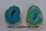 NGP3825 30*40mm - 40*50mm freeform druzy agate pendants