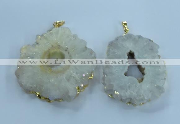 NGP3898 55*65mm - 65*80mm freeform druzy agate pendants