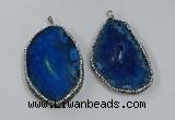 NGP3914 45*60mm - 55*65mm freeform druzy agate pendants wholesale