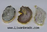 NGP3922 35*50mm - 45*65mm freeform druzy agate pendants wholesale