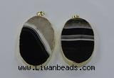 NGP3925 40*65mm - 45*75mm oval druzy agate pendants wholesale