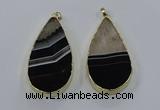 NGP3927 35*65mm - 40*70mm flat teardrop druzy agate pendants