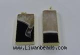 NGP3928 25*55mm - 30*60mm rectangle druzy agate pendants