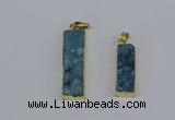 NGP3946 10*25mm - 12*45mm rectangle druzy agate pendants wholesale